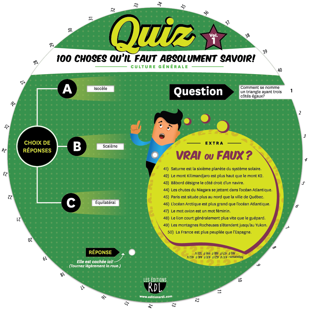 La roue des quiz - Vol. 1 - Recto